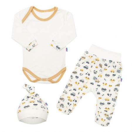 3-dílná bavlněná kojenecká souprava New Baby Cars 86 (12-18m)