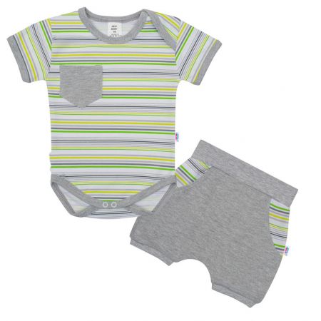 2-dílná letní bavlněná souprava New Baby Perfect Summer stripes 56 (0-3m)
