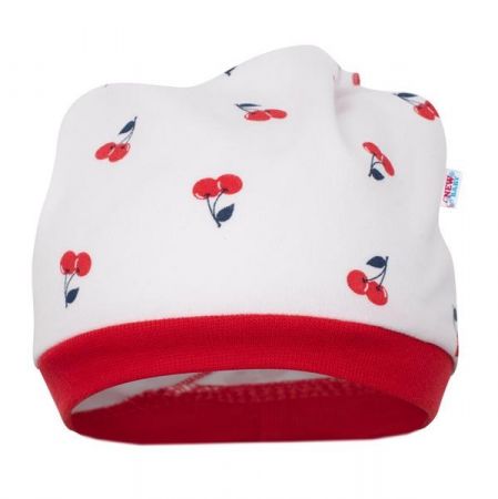 Kojenecká bavlněná čepička-šátek New Baby Cherry 86 (12-18m)