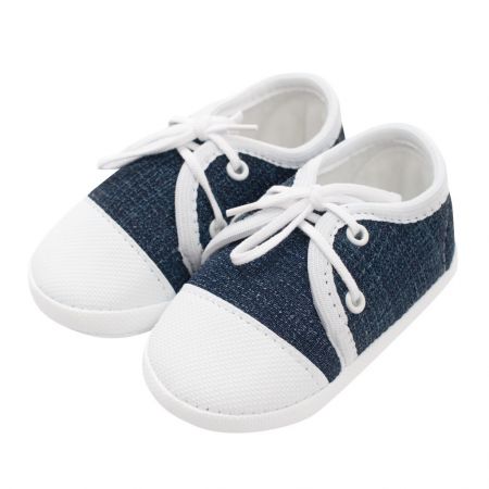 Kojenecké capáčky tenisky New Baby jeans modré 0-3 m 0-3 m