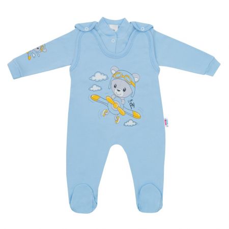 2-dílná souprava New Baby Teddy pilot modrá 50