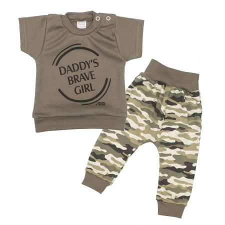 2-dílná kojenecká souprava New Baby Army girl 68 (4-6m)