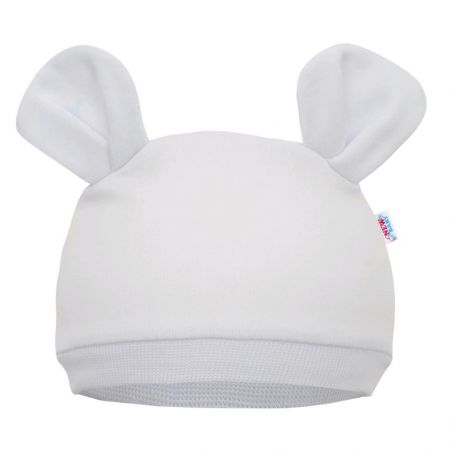 Kojenecká čepička New Baby Mouse bílá 80/86
