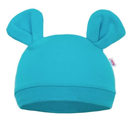 Kojenecká čepička New Baby Mouse tyrkysová 68/74