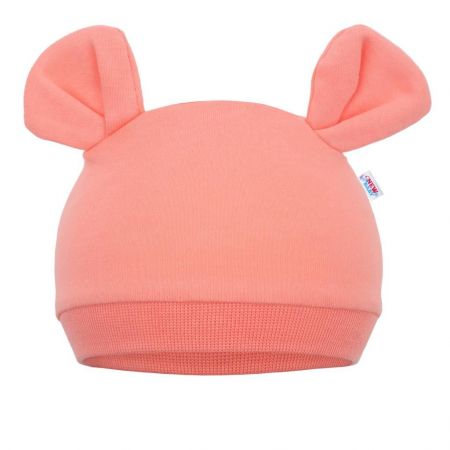 Kojenecká čepička New Baby Mouse lososová 68/74