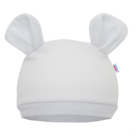 Kojenecká čepička New Baby Mouse bílá 56/62