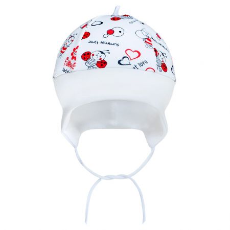 Dětská bavlněná čepička New Baby Beruška 62 (3-6m)