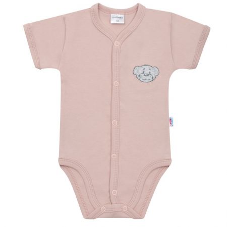 Kojenecké bavlněné celorozepínací body New Baby BrumBrum old pink 68 (4-6m)