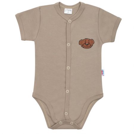 Kojenecké bavlněné celorozepínací body New Baby BrumBrum latte 56 (0-3m)