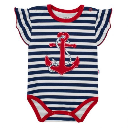 Holčičí body s krátkým rukávem New Baby Marine 80 (9-12m)