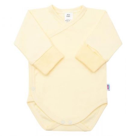 Kojenecké body s bočním zapínáním New Baby žluté 62 (3-6m)