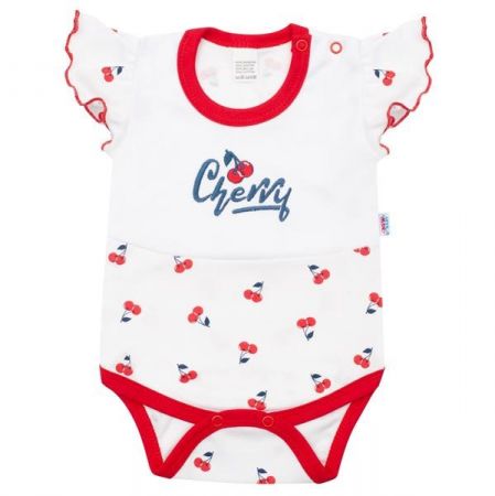 Kojenecké bavlněné body s krátkým rukávem New Baby Cherry 80 (9-12m)