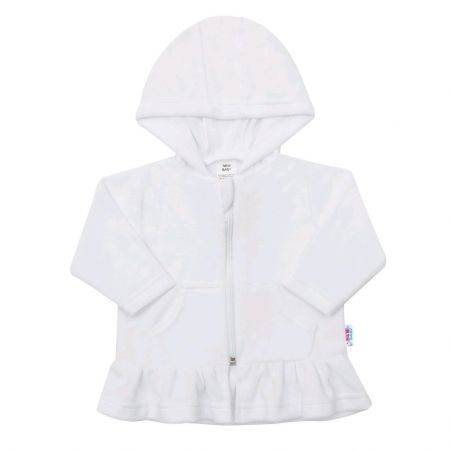 Semišková mikinka s kapucí New Baby Baby bílá 80 (9-12m)