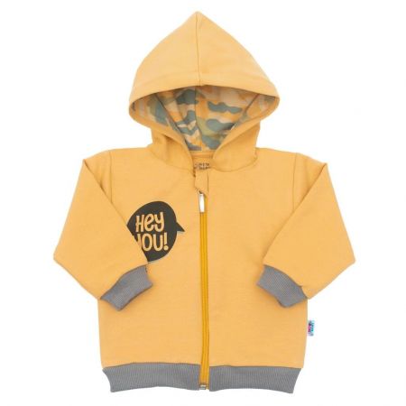Kojenecká mikinka New Baby With Love hořčicová 80 (9-12m)