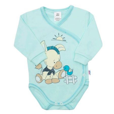 Kojenecké body New Baby Donkey tyrkysové 56 (0-3m)