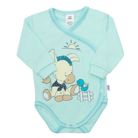 Kojenecké body New Baby Donkey tyrkysové 50