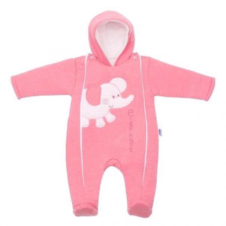 Zimní kombinézka New Baby Winter Elephant růžová 74 (6-9m)
