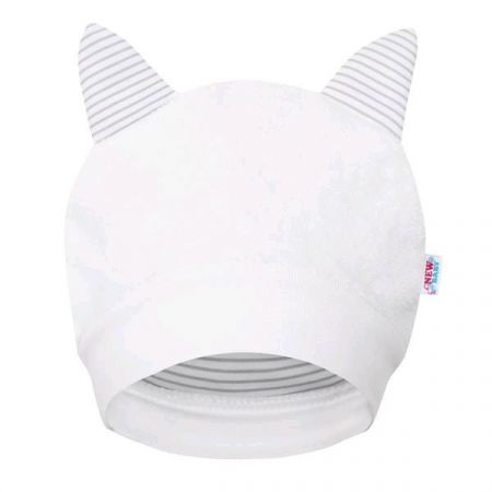 Luxusní dětská zimní čepička s oušky New Baby Snowy collection 62 (3-6m)