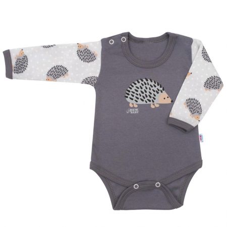 Kojenecké body s dlouhým rukávem New Baby Ježek 68 (4-6m)