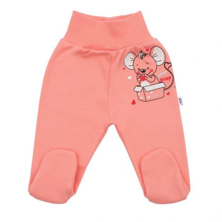 Kojenecké polodupačky New Baby Mouse lososové 86 (12-18m)