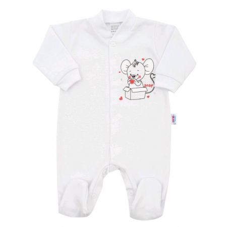 Kojenecký overal New Baby Mouse bílý 86 (12-18m)