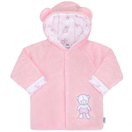 Zimní kabátek New Baby Nice Bear růžový 56 (0-3m)