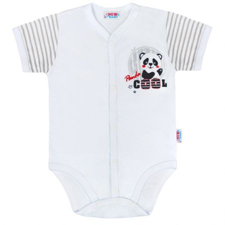 Kojenecké celorozepínací body s krátkým rukávem New Baby Panda 62 (3-6m)