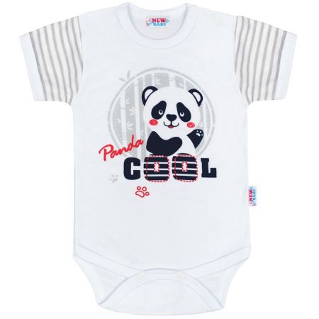 Kojenecké body s krátkým rukávem New Baby Panda 86 (12-18m)