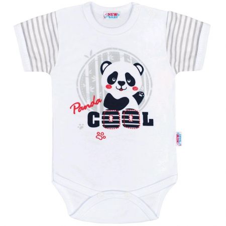 Kojenecké body s krátkým rukávem New Baby Panda 68 (4-6m)