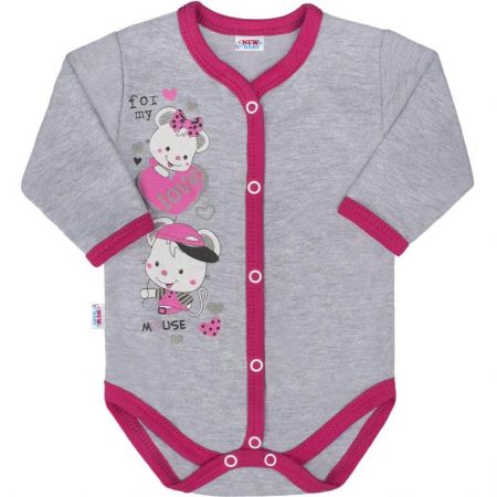 Dětské celorozepínací body New Baby Love Mouse 52