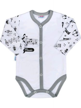 Kojenecké body celorozepínací New Baby Music 68 (4-6m)