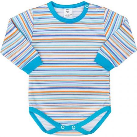 Kojenecké body s dlouhým rukávem New Baby Puppik 2 tyrkysové 80 (9-12m)