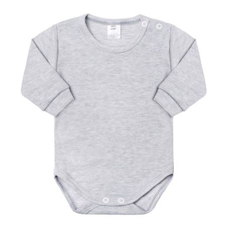 Kojenecké body s dlouhým rukávem New Baby šedé 68 (4-6m)