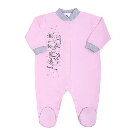 Kojenecký overal New Baby Kamarádi růžový 86 (12-18m)