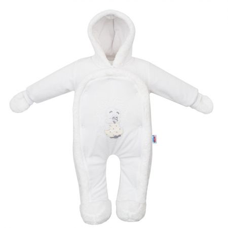 Dětská kombinéza New Baby ježek bílá 68 (4-6m)