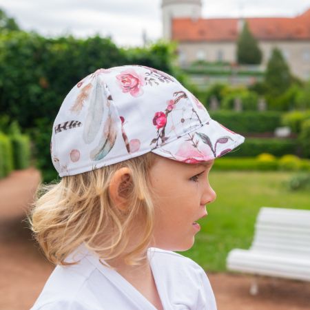 ESITO Dětská kšiltovka Růžový sen - bílá / XXL