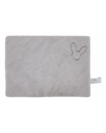 EFFIKI Mazlicí polštář velvet 25x35 s výšivkou by Klaudia Halejcio, nimbus cloud/beige