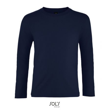 SOL'S Dětské tričko s dlouhým rukávem Imperial - Tmavě modrá | 6 let