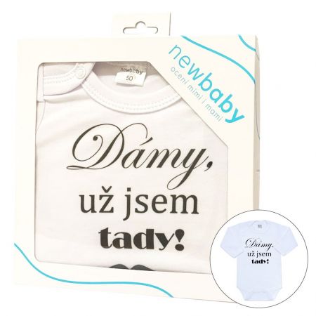 Body s potiskem New Baby Dámy, už jsem tady! - dárkové balení 50