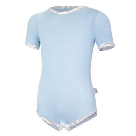 Little Angel Body tenké KR Outlast® - sv.modrá/pruh bílošedý melír Velikost: 62