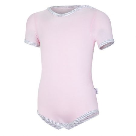 Little Angel Body tenké KR Outlast® - růžová baby/pruh bílošedý melír Velikost: 62