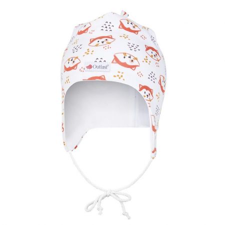 Little Angel Čepice podšitá zavazovací Outlast® - bílá-panda červená/bílá Velikost: 1 | 36-38 cm