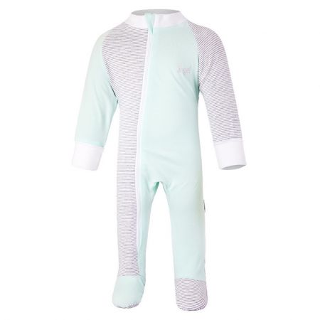 Little Angel Overal tenký DR Outlast® - sv.zelená/pruh bílošedý melír Velikost: 92