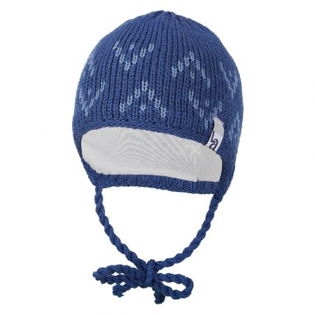 Little Angel Čepice pletená zavazovací šipky Outlast ® - tm.denim Velikost: 1 | 36-38 cm
