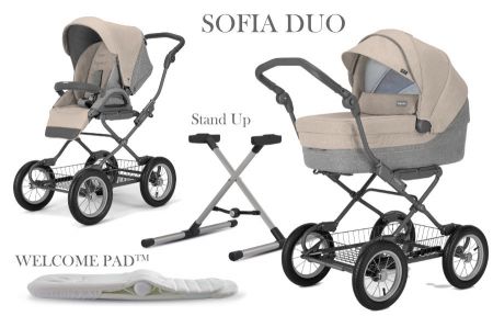 Inglesina Sofia Duo 2022 Bermuda Beige s podvozkem Bike