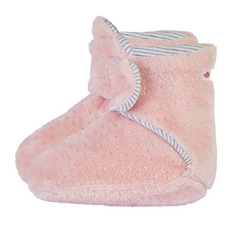 Little Angel Bačkorky MAZLÍK Outlast® - pudrová stříbrný puntík Velikost: 2
