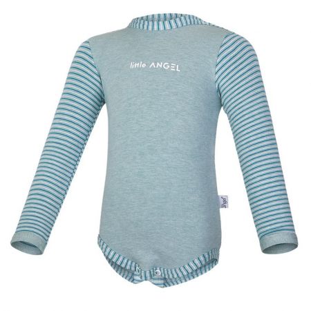 Little Angel Body smyk DR pruh Outlast® - lišejník melír/pruh lišejník Velikost: 68