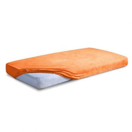 Prostěradlo s gumou frotte 140x70 Baby Matex PREMIUM oranžová