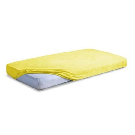 Prostěradlo s gumou frotte 140x70 Baby Matex PREMIUM žluté