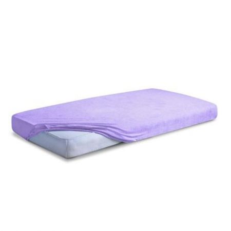 Prostěradlo s gumou frotte 140x70 Baby Matex PREMIUM fialové